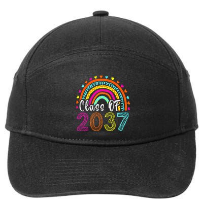 Class Of 2037 Kindergarten Prek Grow With Me Graduation 7-Panel Snapback Hat