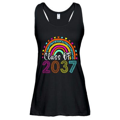 Class Of 2037 Kindergarten Prek Grow With Me Graduation Ladies Essential Flowy Tank