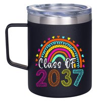 Class Of 2037 Kindergarten Prek Grow With Me Graduation 12oz Stainless Steel Coffee Mug