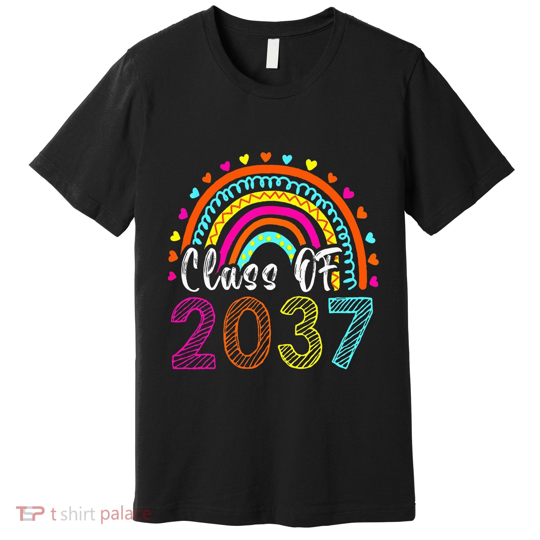 Class Of 2037 Kindergarten Prek Grow With Me Graduation Premium T-Shirt