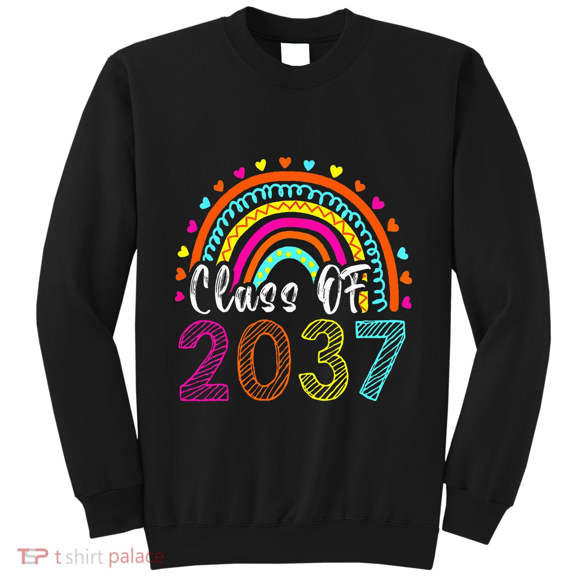 Class Of 2037 Kindergarten Prek Grow With Me Graduation Tall Sweatshirt