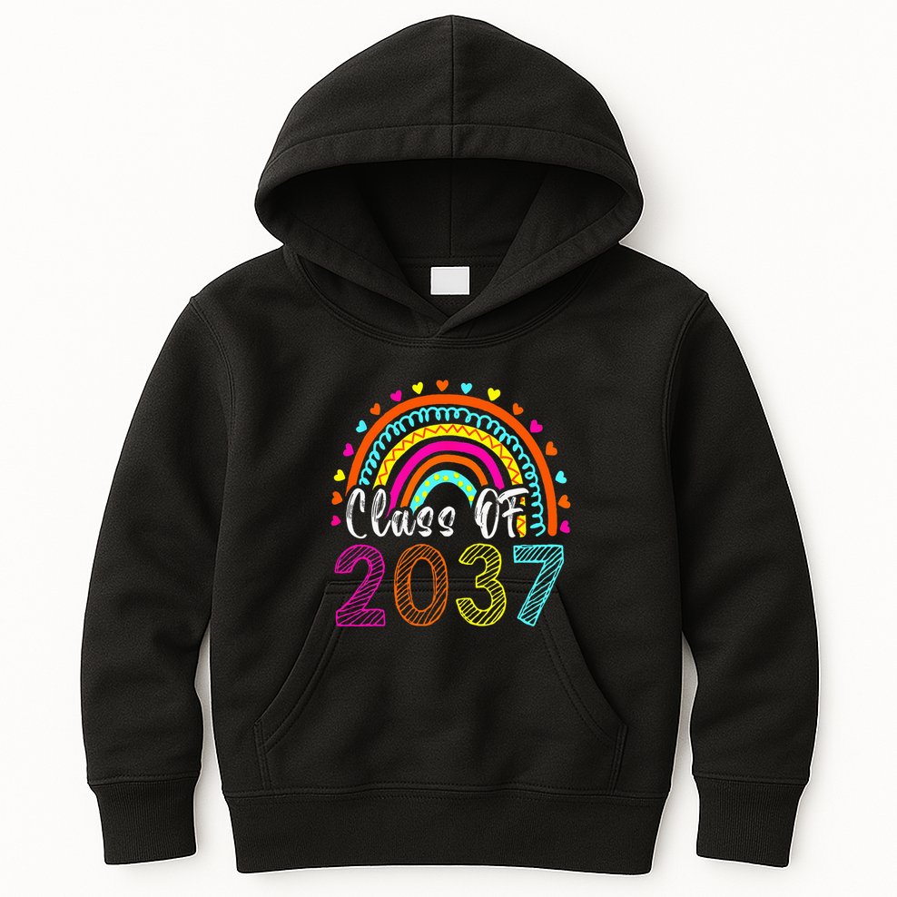 Class Of 2037 Kindergarten Prek Grow With Me Graduation Kids Hoodie