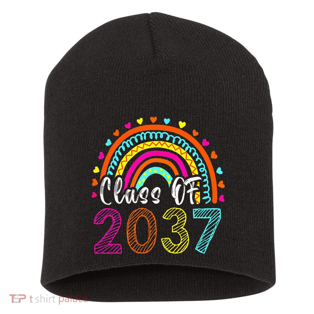 Class Of 2037 Kindergarten Prek Grow With Me Graduation Short Acrylic Beanie