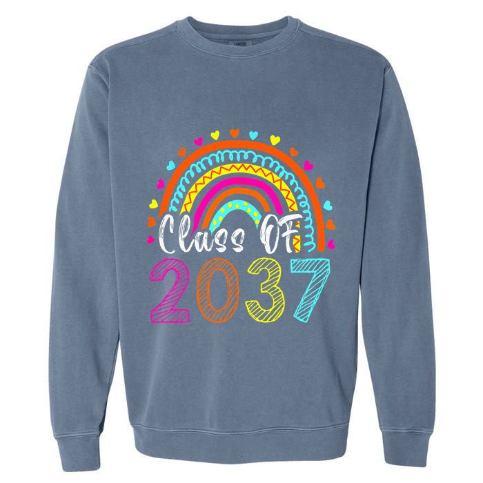 Class Of 2037 Kindergarten Prek Grow With Me Graduation Garment-Dyed Sweatshirt