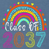 Class Of 2037 Kindergarten Prek Grow With Me Graduation Garment-Dyed Sweatshirt