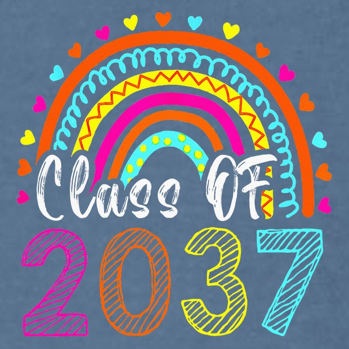 Class Of 2037 Kindergarten Prek Grow With Me Graduation Garment-Dyed Sweatshirt