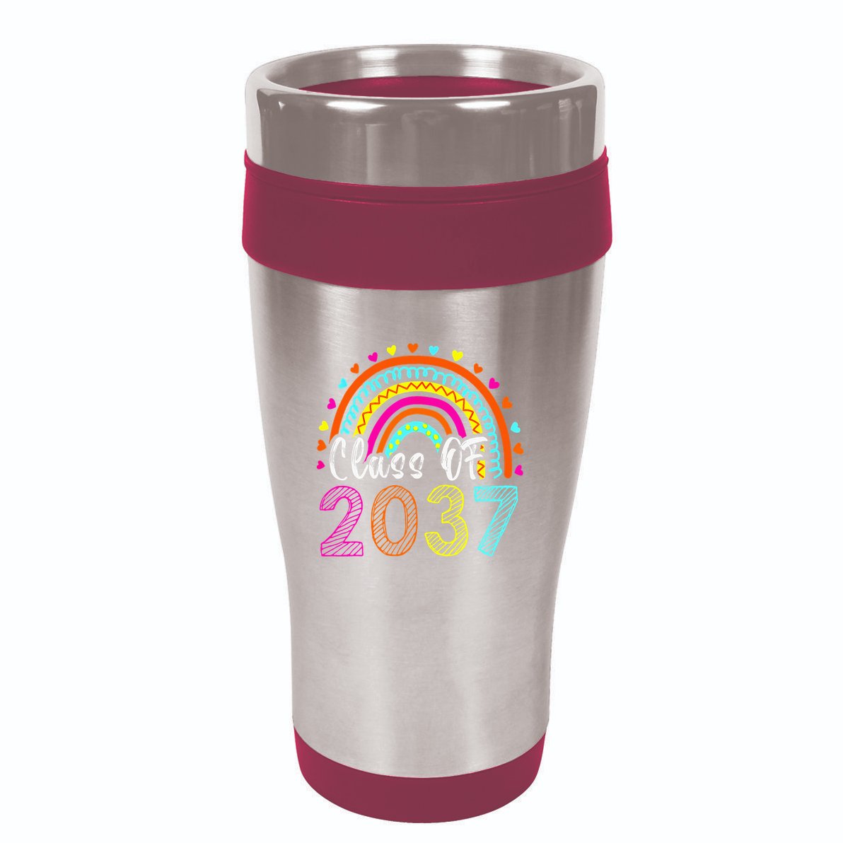 Class Of 2037 Kindergarten Prek Grow With Me Graduation 16oz Travel Tumbler