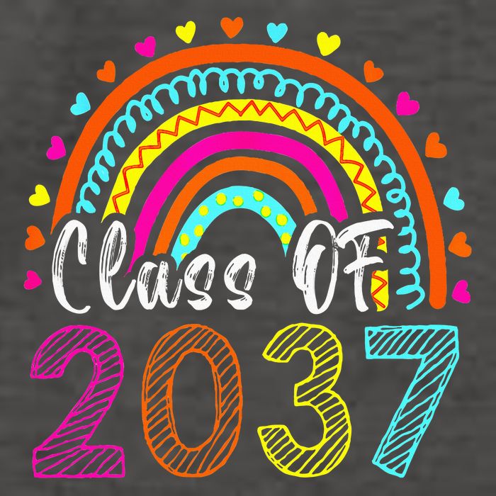 Class Of 2037 Kindergarten Prek Grow With Me Graduation Vector Backpack
