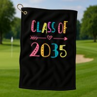 Class Of 2035 Graduation Golf Towel