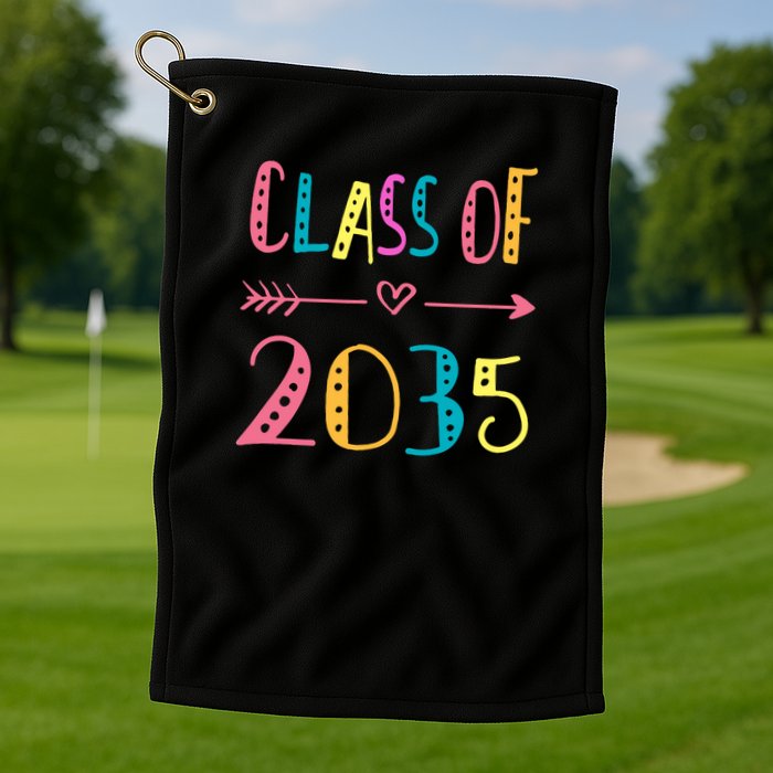 Class Of 2035 Graduation Golf Towel