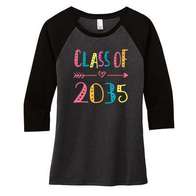 Class Of 2035 Graduation Women's Tri-Blend 3/4-Sleeve Raglan Shirt