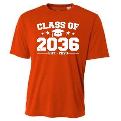 Class Of 2036 Grow With Me Kindergarten Graduation Cooling Performance Crew T-Shirt