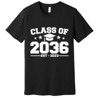 Class Of 2036 Grow With Me Kindergarten Graduation Premium T-Shirt
