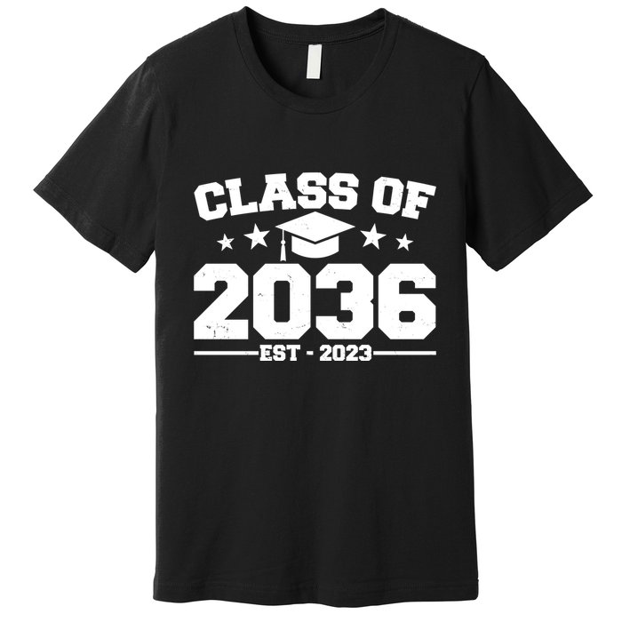 Class Of 2036 Grow With Me Kindergarten Graduation Premium T-Shirt