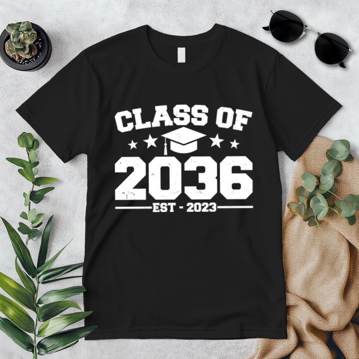 Class Of 2036 Grow With Me Kindergarten Graduation Premium T-Shirt