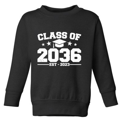 Class Of 2036 Grow With Me Kindergarten Graduation Toddler Sweatshirt