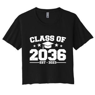 Class Of 2036 Grow With Me Kindergarten Graduation Crop Top