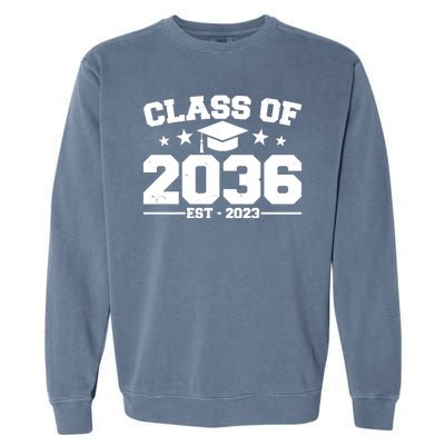 Class Of 2036 Grow With Me Kindergarten Graduation Garment-Dyed Sweatshirt