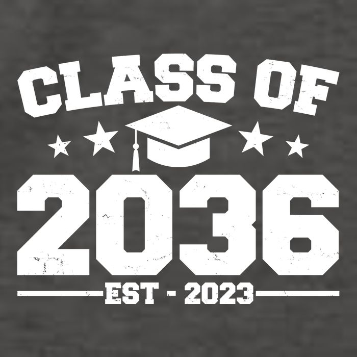 Class Of 2036 Grow With Me Kindergarten Graduation Vector Backpack