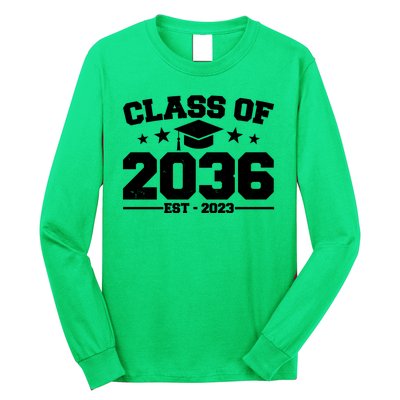 Class Of 2036 Grow With Me Kindergarten Graduation Long Sleeve Shirt