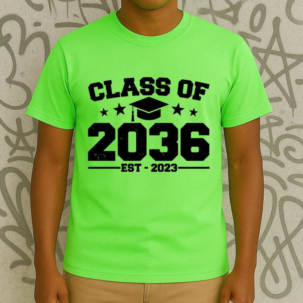 Class Of 2036 Grow With Me Kindergarten Graduation T-Shirt
