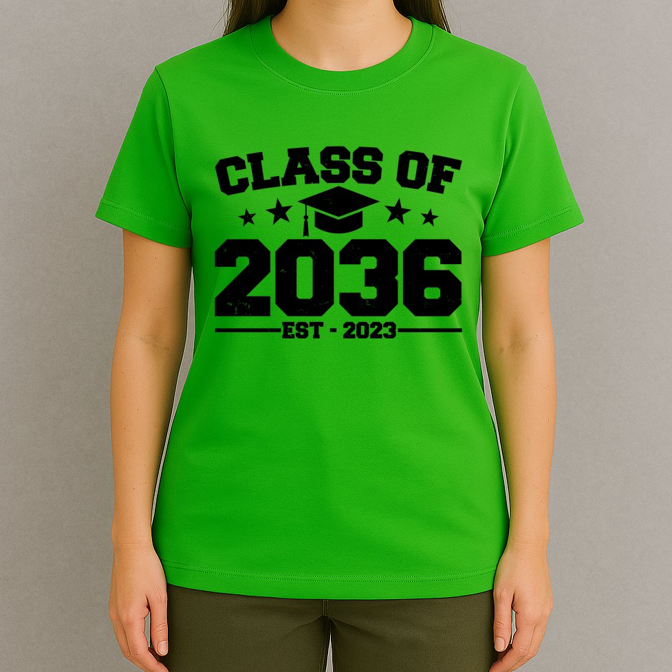 Class Of 2036 Grow With Me Kindergarten Graduation T-Shirt
