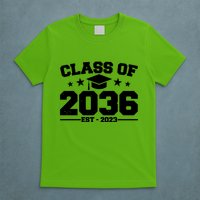 Class Of 2036 Grow With Me Kindergarten Graduation T-Shirt