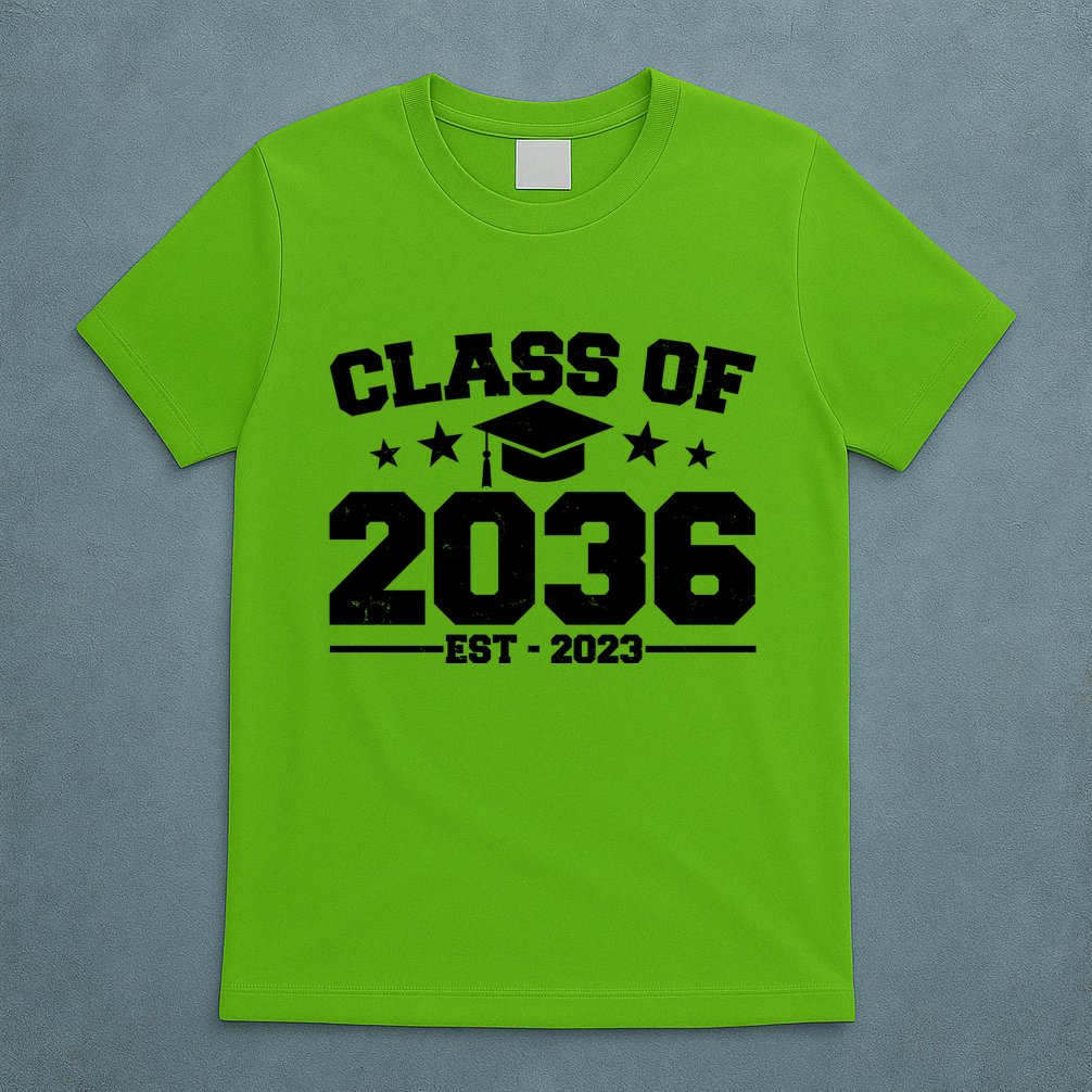 Class Of 2036 Grow With Me Kindergarten Graduation T-Shirt
