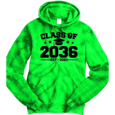 Class Of 2036 Grow With Me Kindergarten Graduation Tie Dye Hoodie