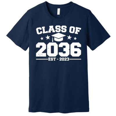 Class Of 2036 Grow With Me Kindergarten Graduation Premium T-Shirt