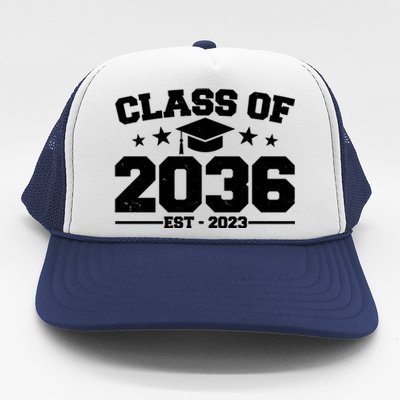 Class Of 2036 Grow With Me Kindergarten Graduation Trucker Hat