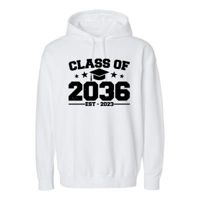 Class Of 2036 Grow With Me Kindergarten Graduation Garment-Dyed Fleece Hoodie