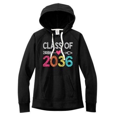 Class Of 2036 Grow With Me First Day Of Kindergarten Women's Fleece Hoodie