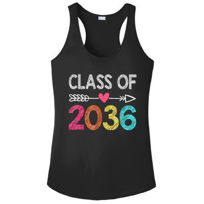 Class Of 2036 Grow With Me First Day Of Kindergarten Ladies PosiCharge Competitor Racerback Tank