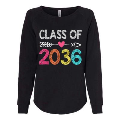 Class Of 2036 Grow With Me First Day Of Kindergarten Womens California Wash Sweatshirt