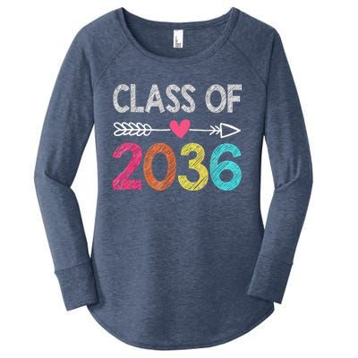 Class Of 2036 Grow With Me First Day Of Kindergarten Women's Perfect Tri Tunic Long Sleeve Shirt