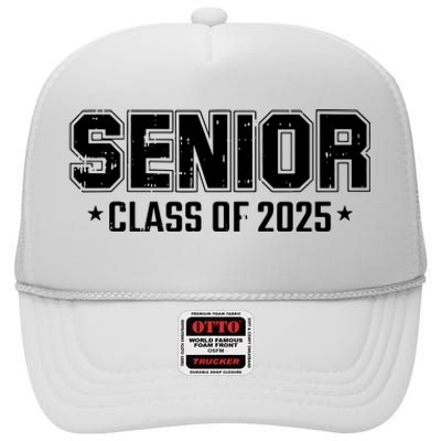 Class Of 2025 Senior Graduation High School College Graduate High Crown Mesh Back Trucker Hat