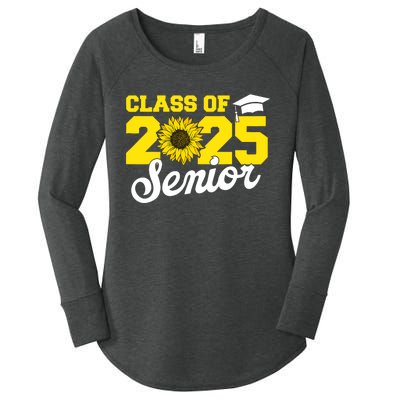 Class Of 2025 Senior 2025 Sunflower Back To School 2025 Girl Women's Perfect Tri Tunic Long Sleeve Shirt