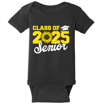 Class Of 2025 Senior 2025 Sunflower Back To School 2025 Girl Baby Bodysuit