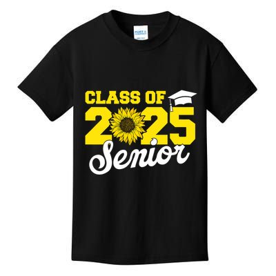 Class Of 2025 Senior 2025 Sunflower Back To School 2025 Girl Kids T-Shirt