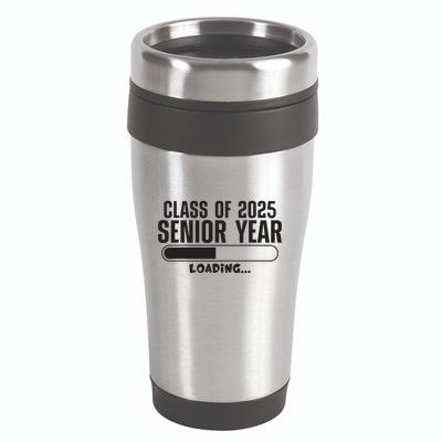 Class Of 2025 Senior Year Loading Funny Senior 2025 16oz Travel Tumbler