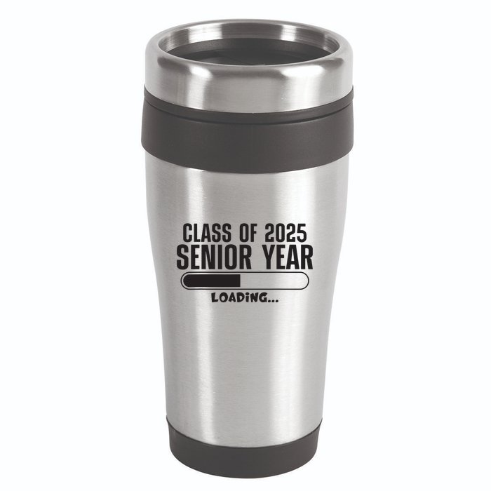 Class Of 2025 Senior Year Loading Funny Senior 2025 16oz Travel Tumbler