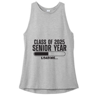 Class Of 2025 Senior Year Loading Funny Senior 2025 Ladies PosiCharge Tri-Blend Wicking Tank