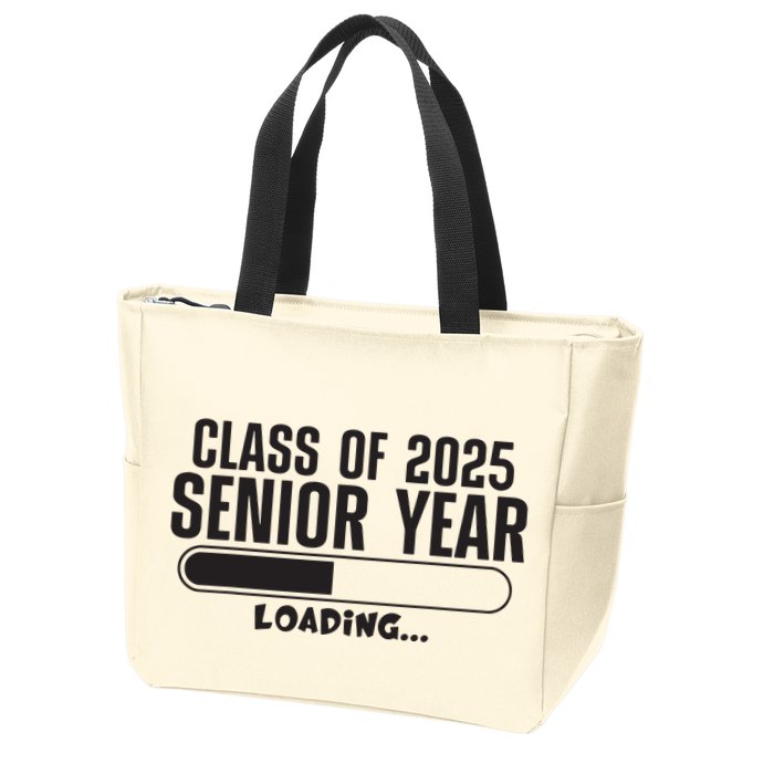 Class Of 2025 Senior Year Loading Funny Senior 2025 Zip Tote Bag