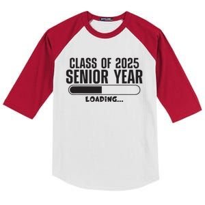 Class Of 2025 Senior Year Loading Funny Senior 2025 Kids Colorblock Raglan Jersey