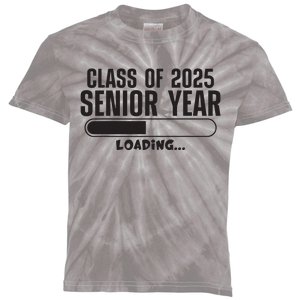 Class Of 2025 Senior Year Loading Funny Senior 2025 Kids Tie-Dye T-Shirt