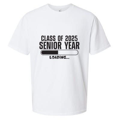 Class Of 2025 Senior Year Loading Funny Senior 2025 Sueded Cloud Jersey T-Shirt