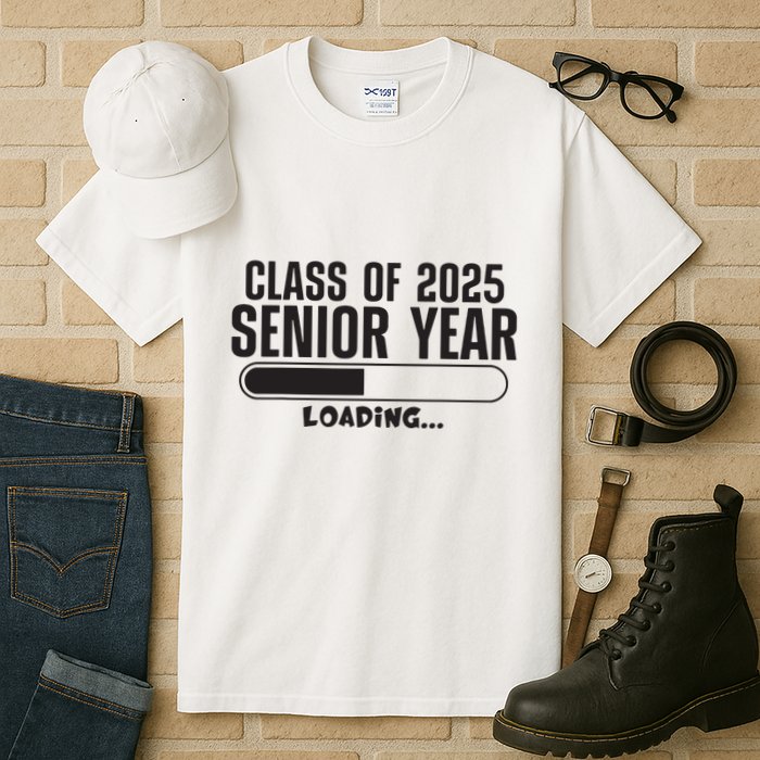 Class Of 2025 Senior Year Loading Funny Senior 2025 Tall T-Shirt