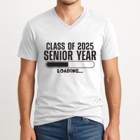 Class Of 2025 Senior Year Loading Funny Senior 2025 V-Neck T-Shirt