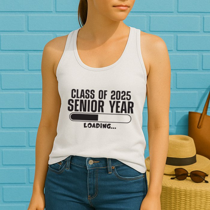 Class Of 2025 Senior Year Loading Funny Senior 2025 Womens Tank Top